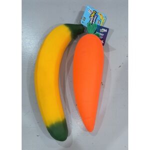 SmushMart Banana & Toymendous Squishy Carrot Sensory Fidget Toy Set NWT 2pc